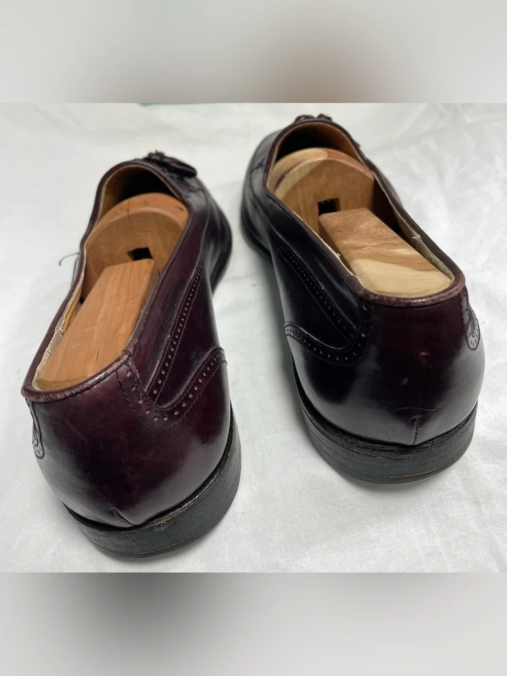 DOMANI by Johnston & Murphy Men's Tassel Loafers in Deep Burgundy Sz 9.5 M Italy